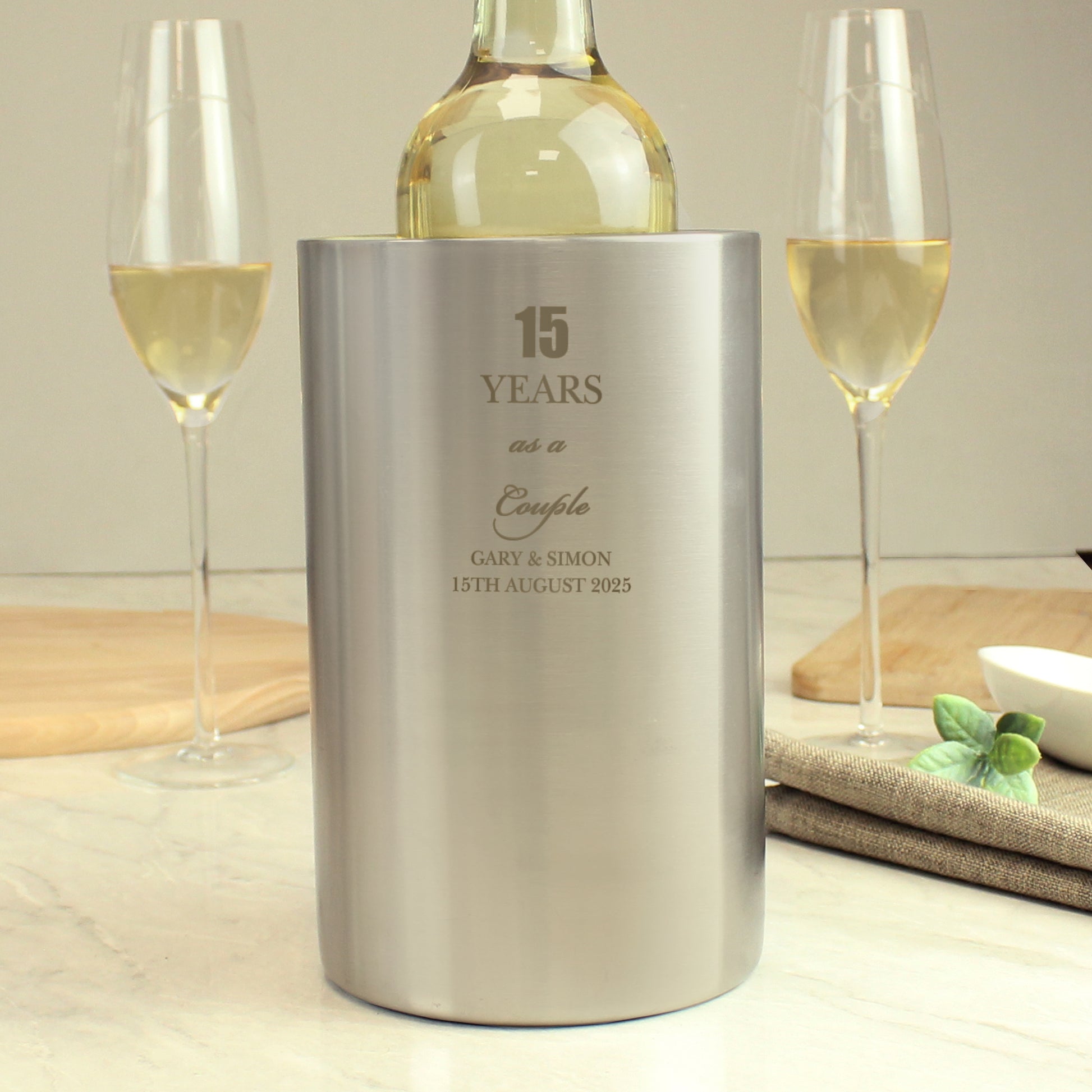 Personalised Anniversary Wine Cooler - Wine Cooler - Inspired Creative Gifts