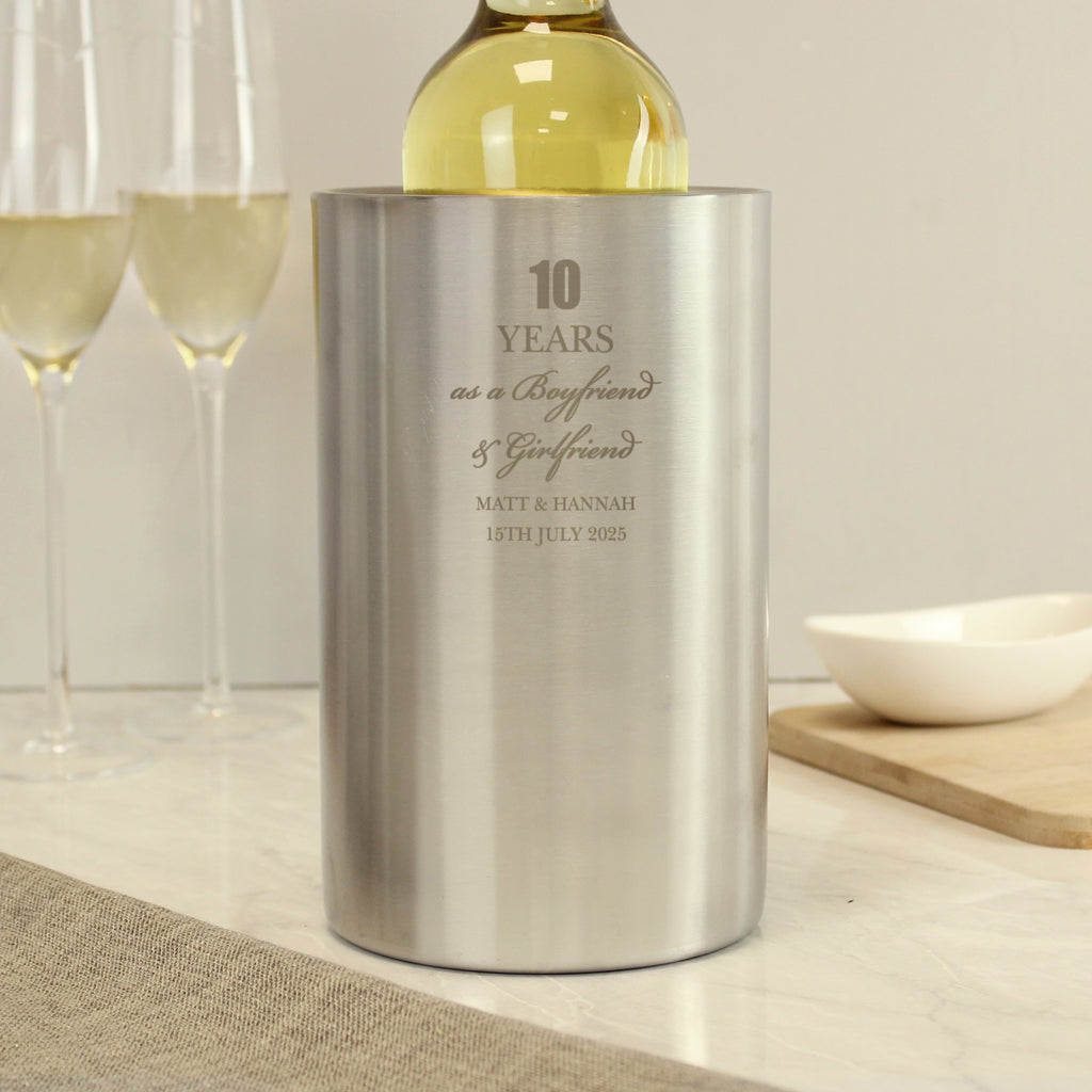 Personalised Anniversary Wine Cooler - Wine Cooler - Inspired Creative Gifts