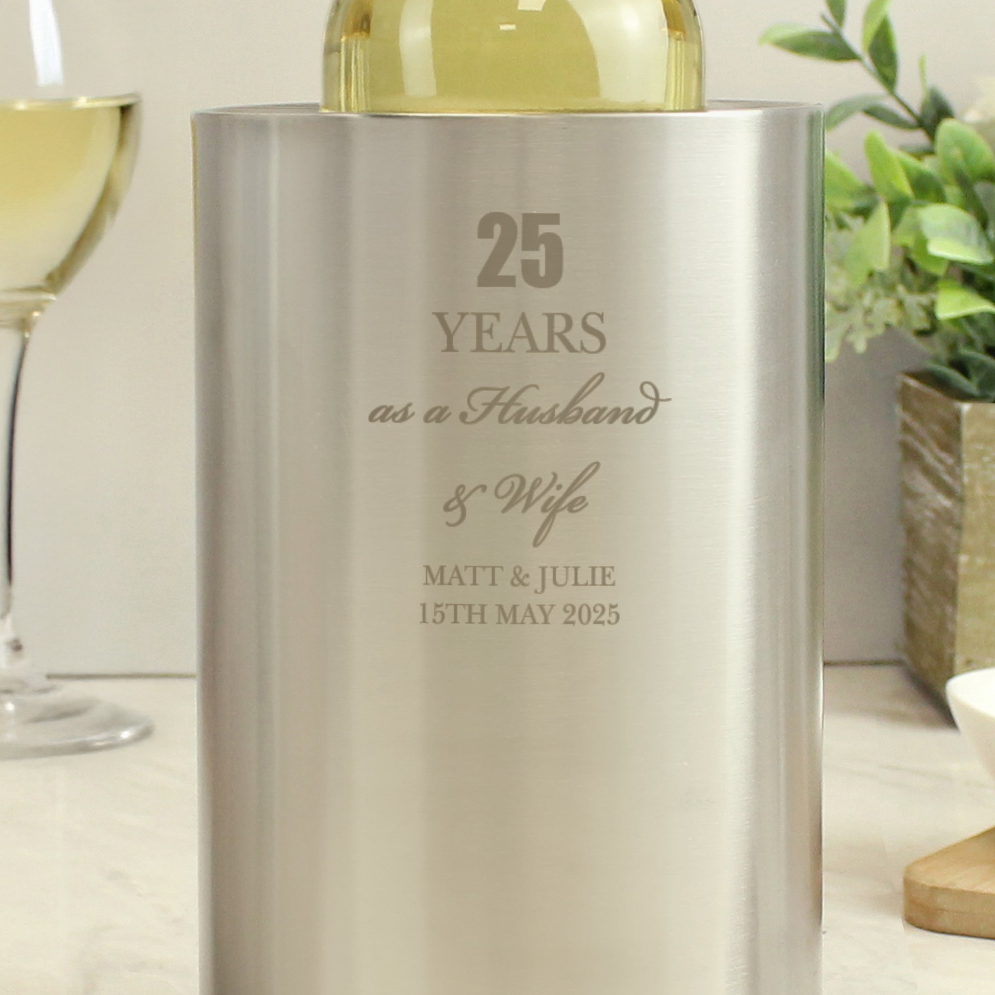 Personalised Anniversary Wine Cooler - Wine Cooler - Inspired Creative Gifts