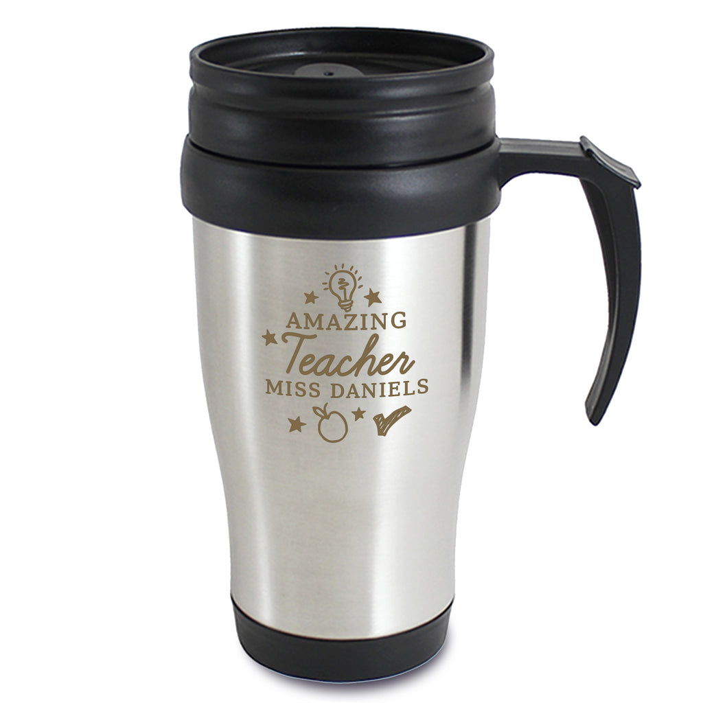 Personalised Amazing Teacher Travel Mug - Inspired Creative Gifts