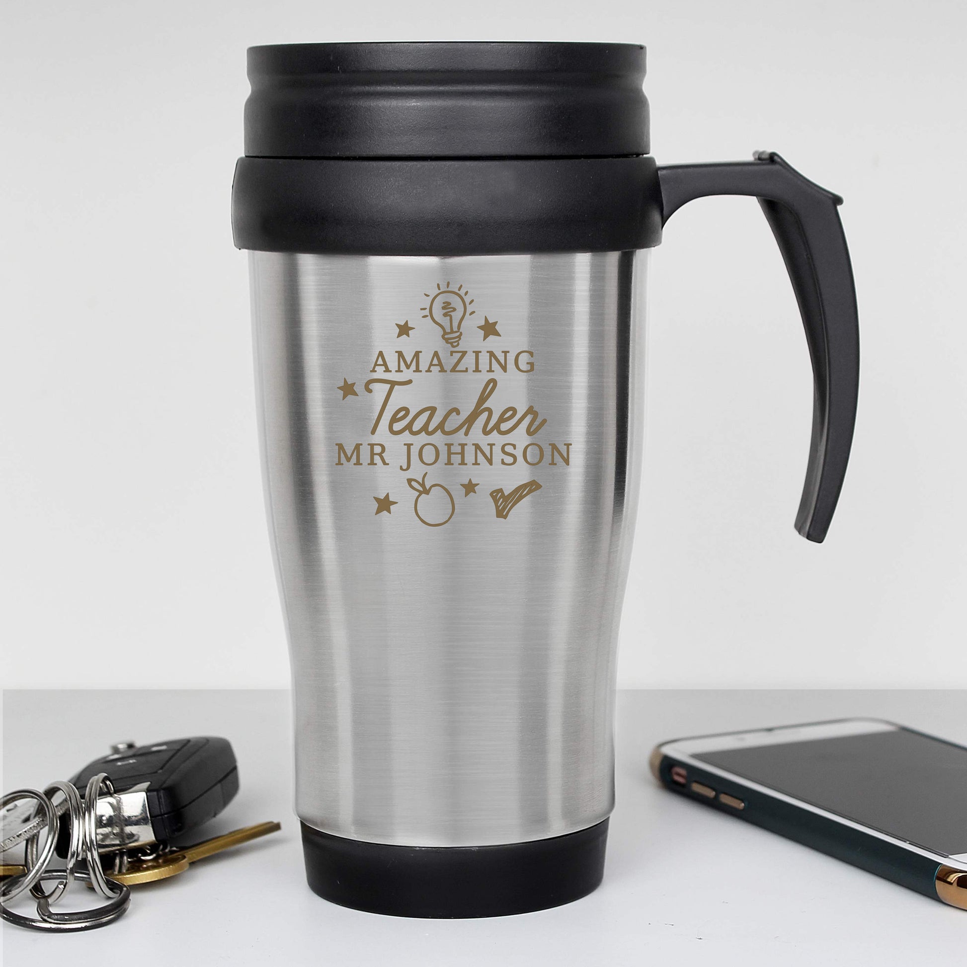 Personalised Amazing Teacher Travel Mug - Inspired Creative Gifts