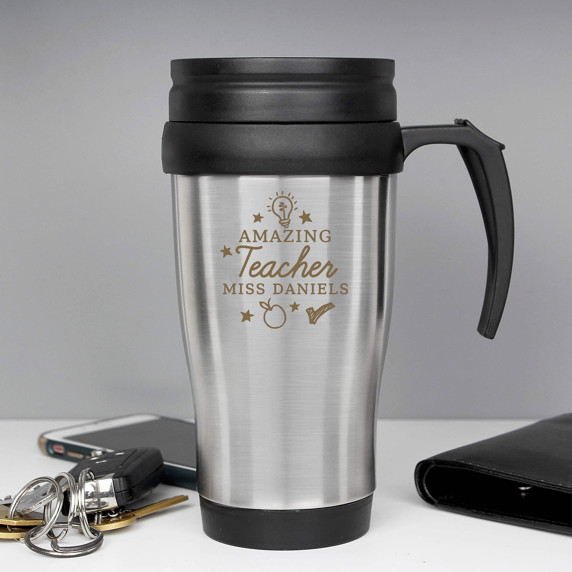 Personalised Amazing Teacher Travel Mug - Inspired Creative Gifts