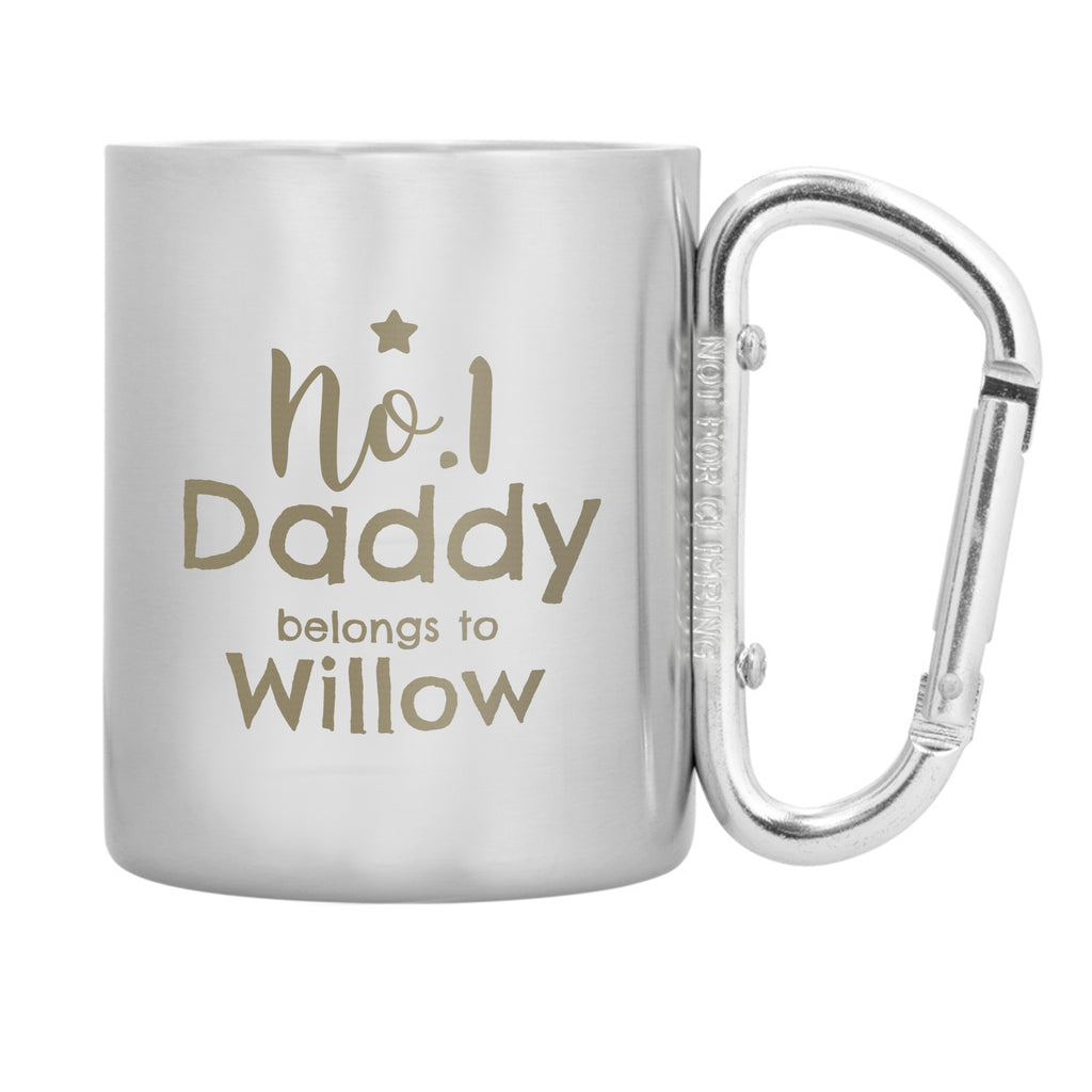 Personalised No.1 Daddy Stainless Steel Mug for Christmas