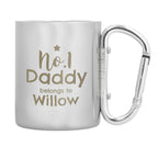 Personalised No.1 Daddy Stainless Steel Mug for Christmas