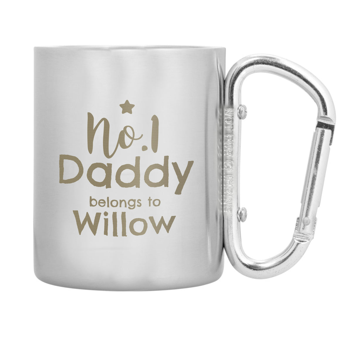 Personalised No.1 Daddy Stainless Steel Mug for Christmas