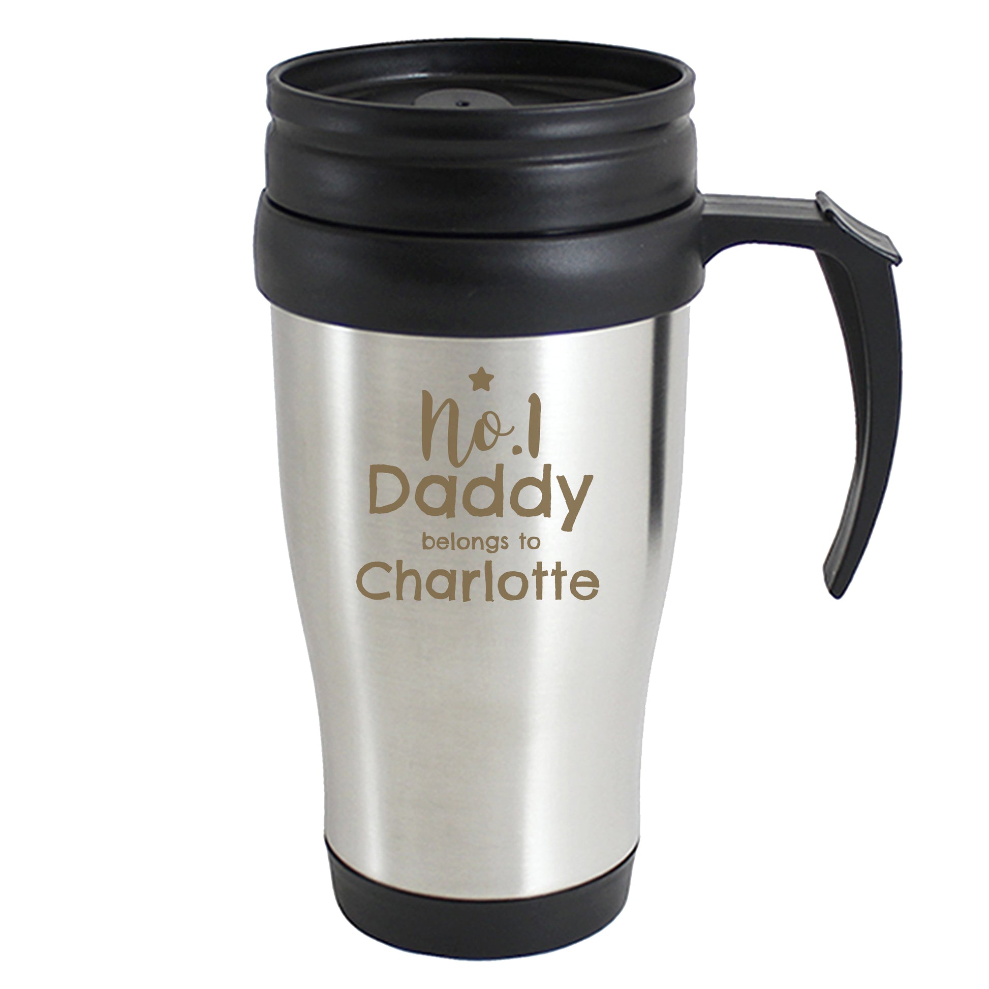 Personalised No.1 Daddy Travel Mug - Inspired Creative Gifts