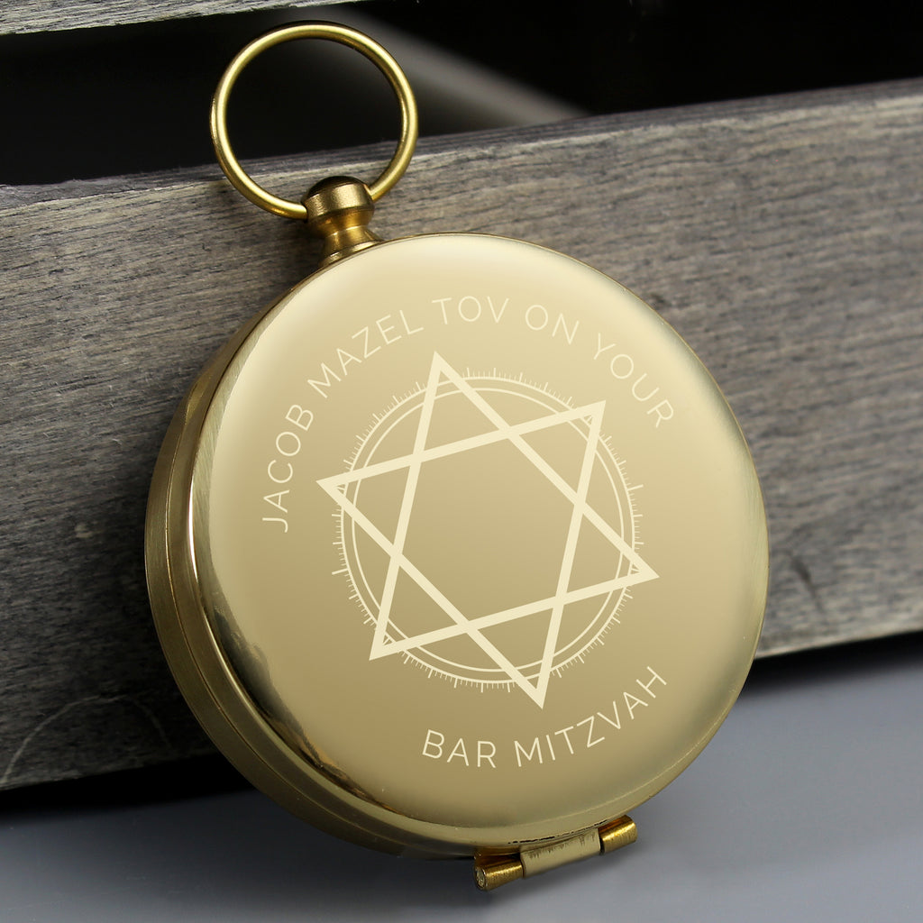 Personalised Bar and Bat Mitzvah Keepsake Compass | Keepsakes