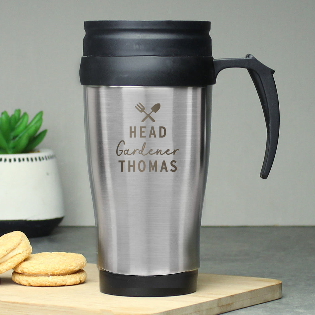 Personalised Head Gardener Travel Mug | Gift for Him