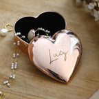 Personalised Engraved Rose Gold Heart Trinket Box | Gift for Her