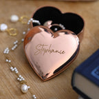 Personalised Engraved Rose Gold Heart Trinket Box | Gift for Her