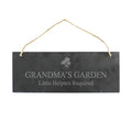 Personalised Flower Motif Hanging Slate Plaque | Hanging Decorations & Signs | Mother's Day Gift