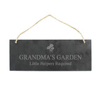 Personalised Flower Motif Hanging Slate Plaque | Hanging Decorations & Signs | Mother's Day Gift