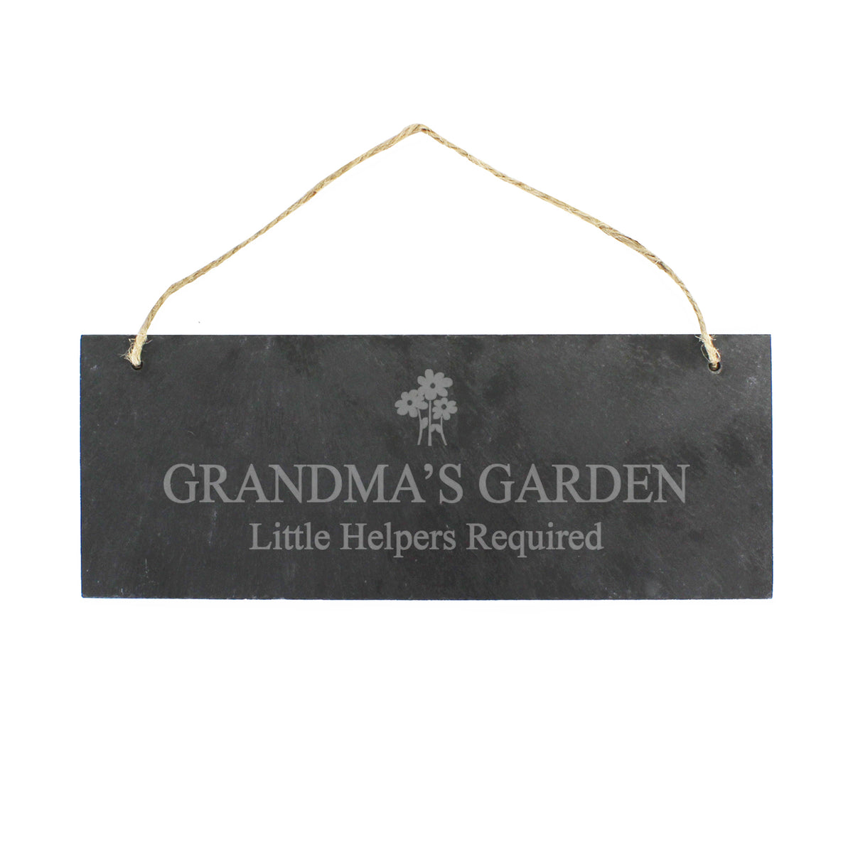 Personalised Flower Motif Hanging Slate Plaque | Hanging Decorations & Signs | Mother's Day Gift