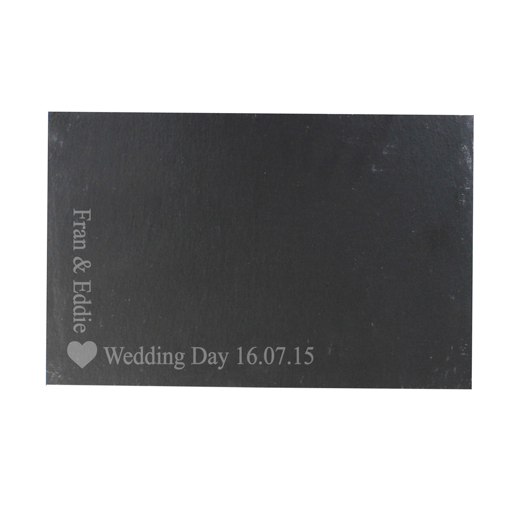 Personalised Heart Motif Slate Placemat | Kitchen, Baking & Dining Gifts | Wedding Gift