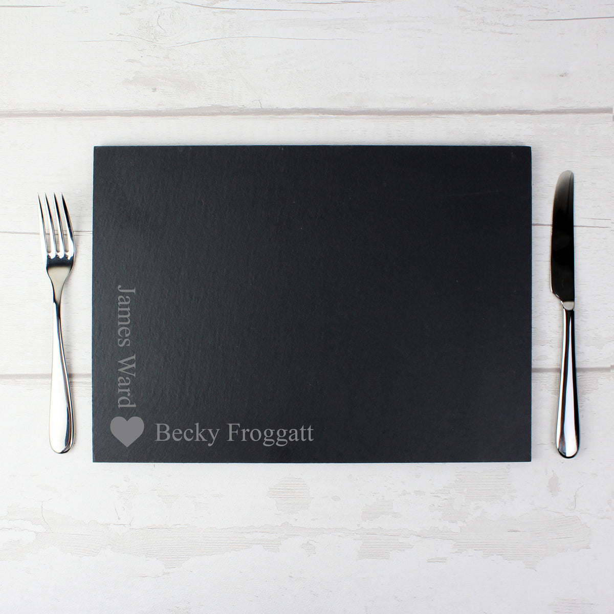 Personalised Heart Motif Slate Placemat | Kitchen, Baking & Dining Gifts | Wedding Gift