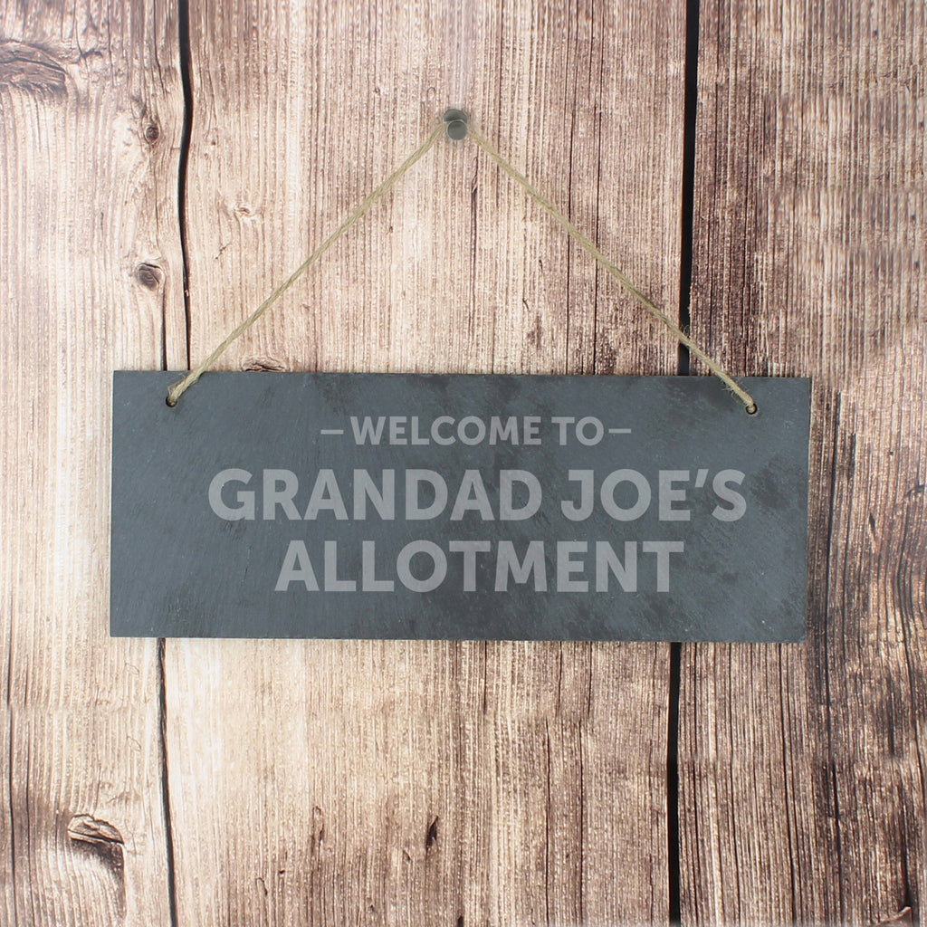 Personalised Welcome To... Hanging Slate Plaque | Hanging Decorations & Signs | Inspired Creative Gifts