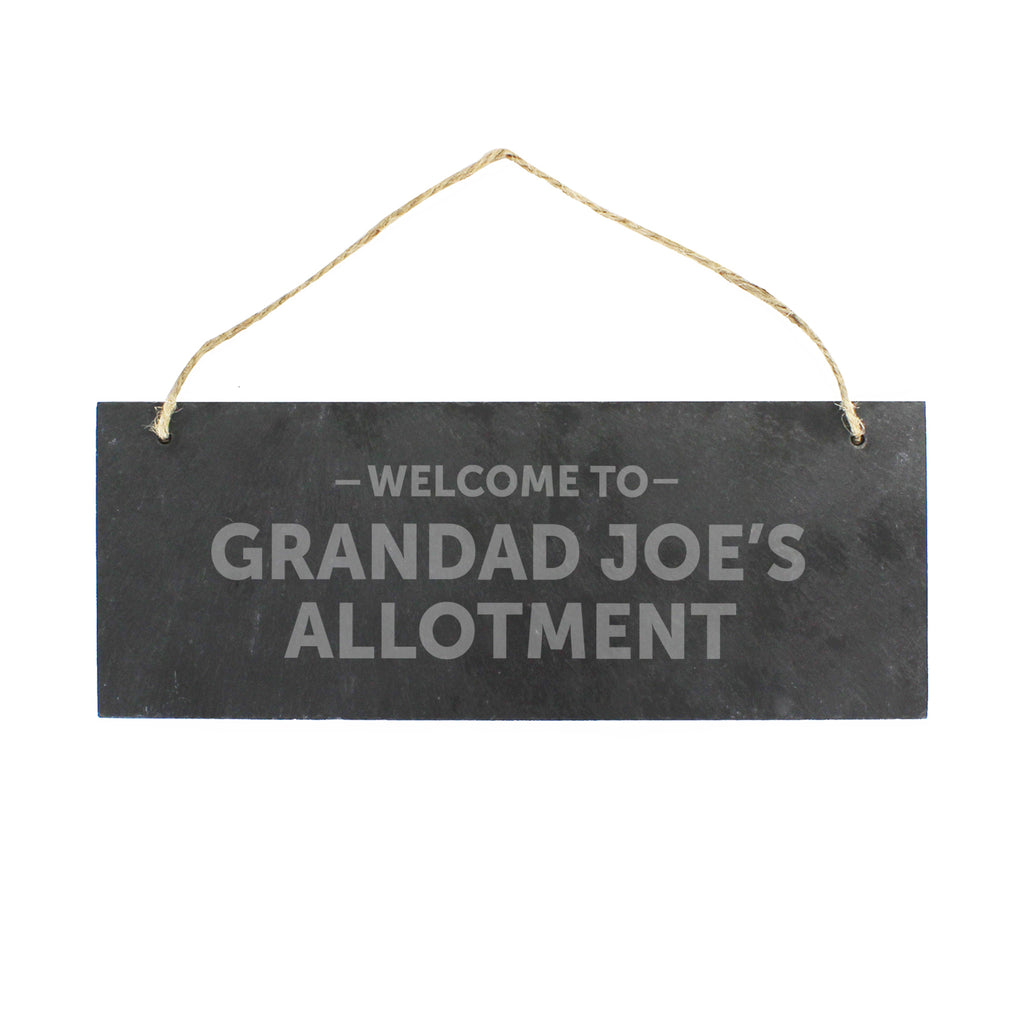 Personalised Welcome To... Hanging Slate Plaque | Hanging Decorations & Signs | Inspired Creative Gifts