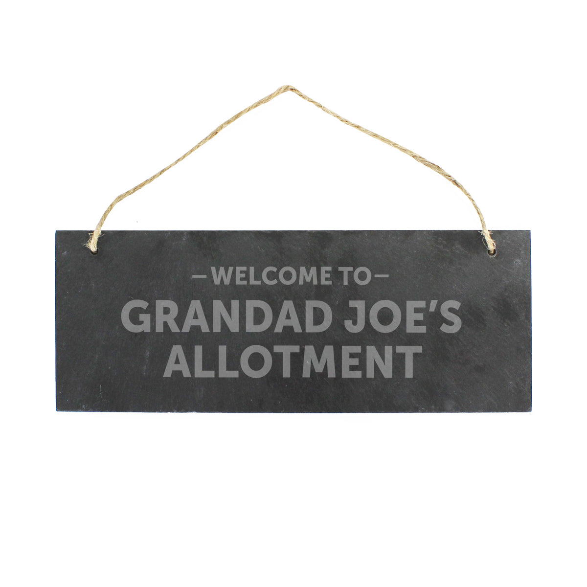 Personalised Welcome To... Hanging Slate Plaque | Hanging Decorations & Signs | Inspired Creative Gifts