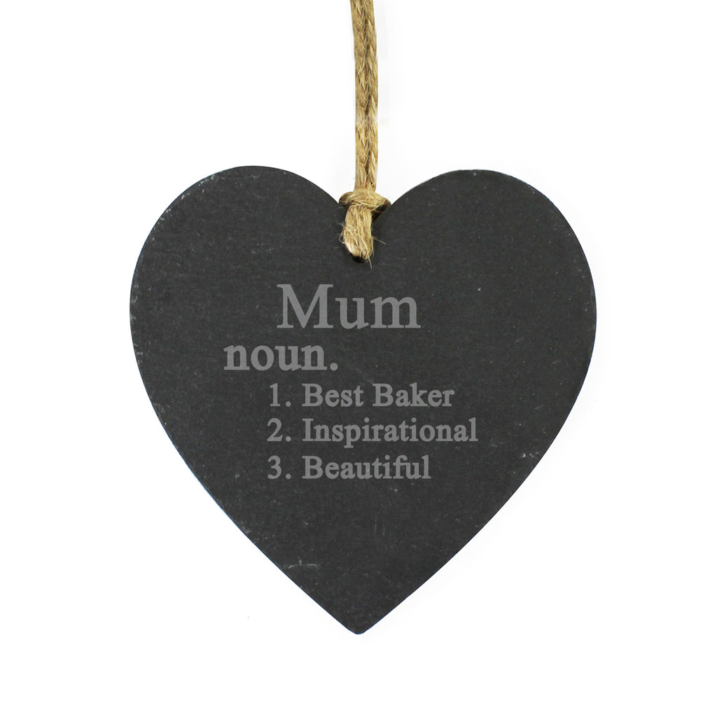 Personalised Word Definition Slate Heart Decoration | Hanging Decorations & Signs