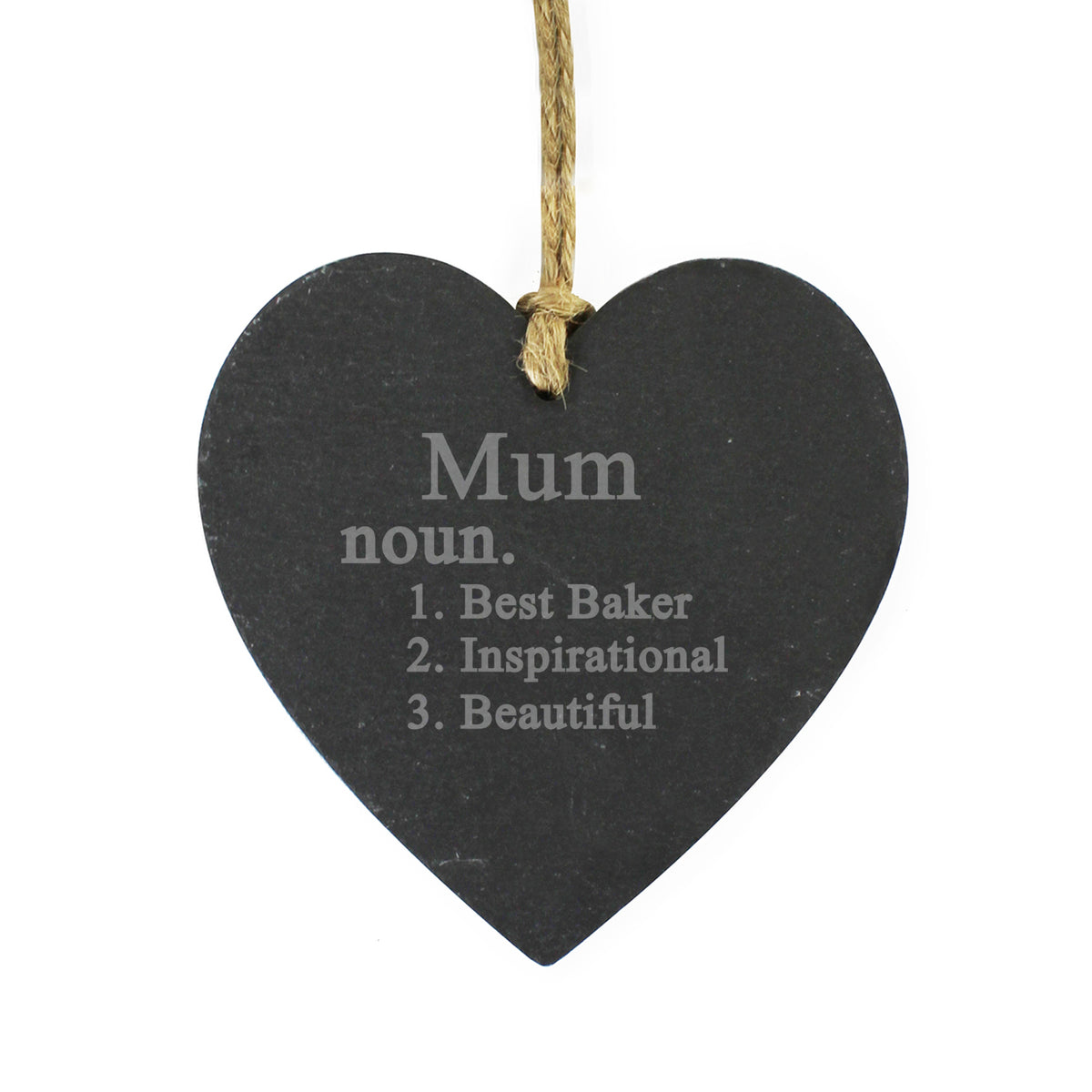 Personalised Word Definition Slate Heart Decoration | Hanging Decorations & Signs