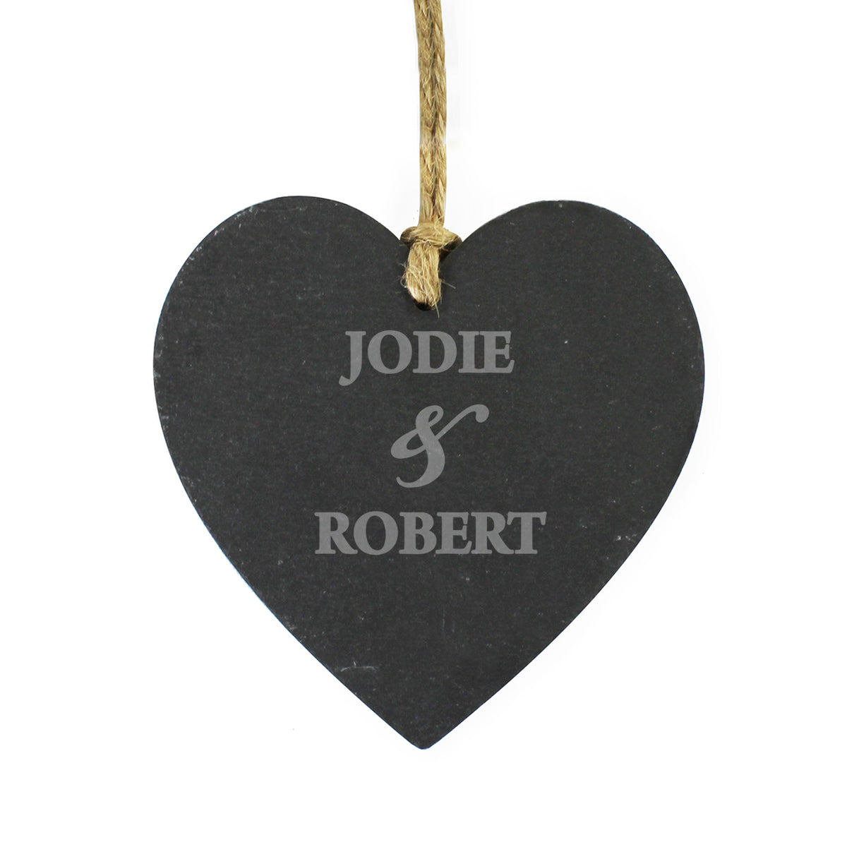 Personalised Couples Slate Heart Decoration | Hanging Decorations & Signs | Inspired Creative Gifts