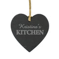 Personalised Kitchen Slate Heart Decoration | Hanging Decorations & Signs