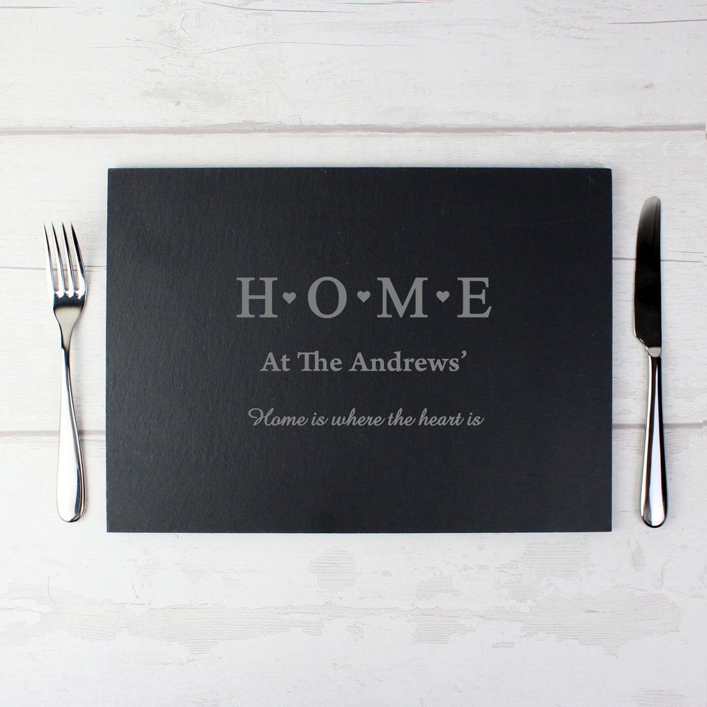 Personalised HOME Slate Rectangle Placemat | Kitchen, Baking & Dining Gifts | Inspired Creative Gifts