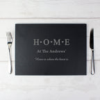 Personalised HOME Slate Rectangle Placemat | Kitchen, Baking & Dining Gifts | Inspired Creative Gifts