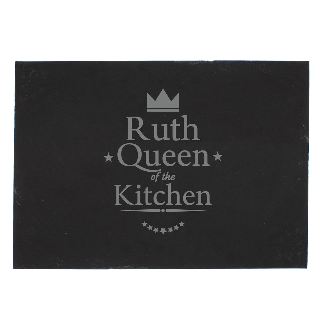 Personalised Queen of the Kitchen Slate Placemat | Kitchen, Baking & Dining Gifts | Christmas Gift