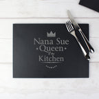 Personalised Queen of the Kitchen Slate Placemat | Kitchen, Baking & Dining Gifts | Christmas Gift