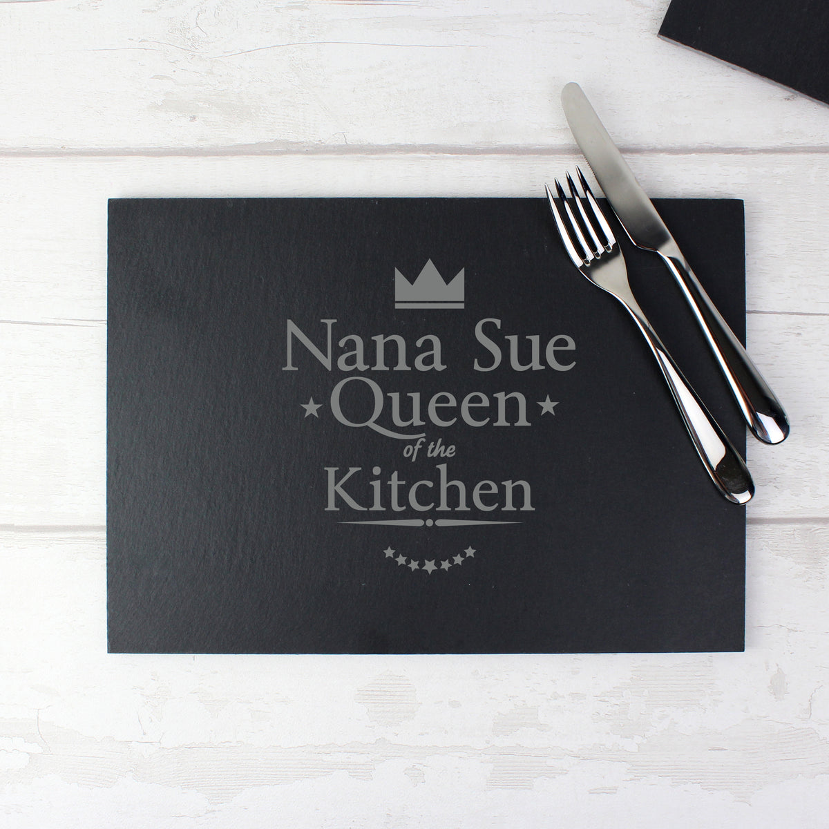Personalised Queen of the Kitchen Slate Placemat | Kitchen, Baking & Dining Gifts | Christmas Gift