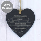 Personalised Garden Bloom Slate Heart Decoration | Hanging Decorations & Signs | Inspired Creative Gifts