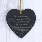 Personalised Garden Bloom Slate Heart Decoration | Hanging Decorations & Signs | Inspired Creative Gifts