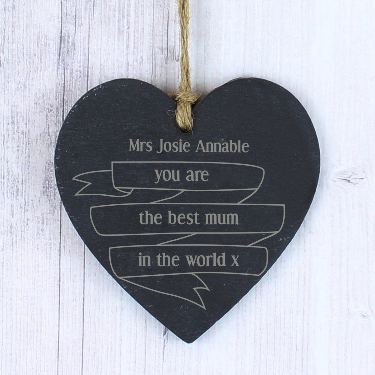 Personalised Garden Bloom Slate Heart Decoration | Hanging Decorations & Signs | Inspired Creative Gifts