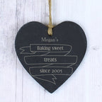 Personalised Garden Bloom Slate Heart Decoration | Hanging Decorations & Signs | Inspired Creative Gifts