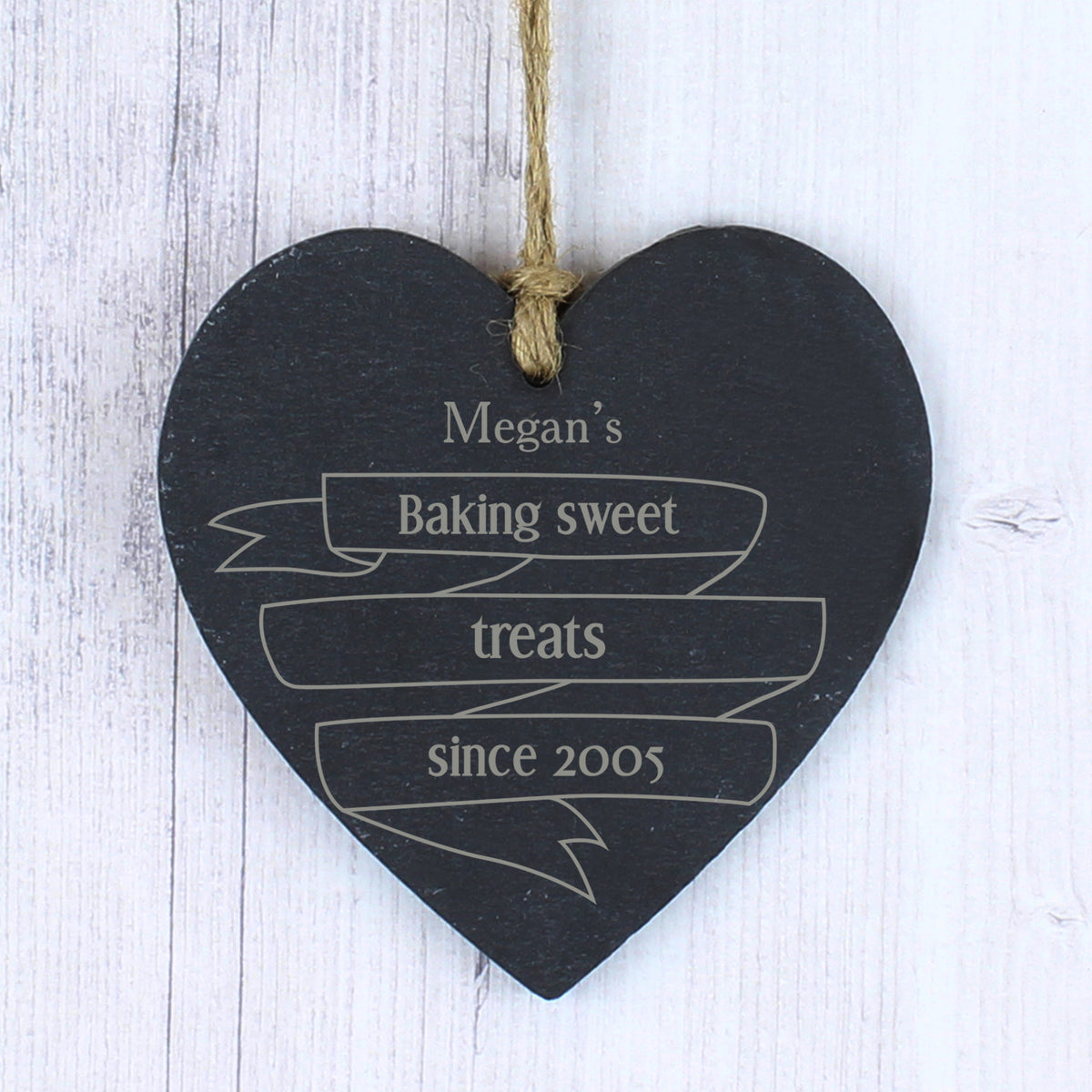 Personalised Garden Bloom Slate Heart Decoration | Hanging Decorations & Signs | Inspired Creative Gifts