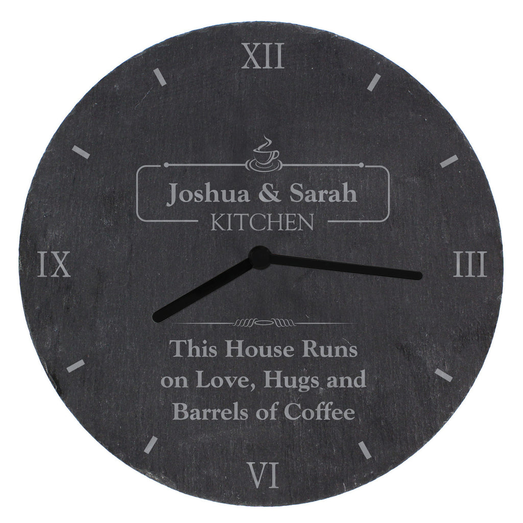 Personalised Kitchen Slate Clock - Clocks & Watches - Inspired Creative Gifts