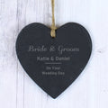 Personalised Classic Slate Heart Decoration | Hanging Decorations & Signs
