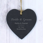 Personalised Classic Slate Heart Decoration | Hanging Decorations & Signs