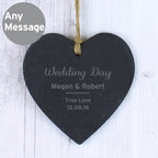 Personalised Classic Slate Heart Decoration | Hanging Decorations & Signs