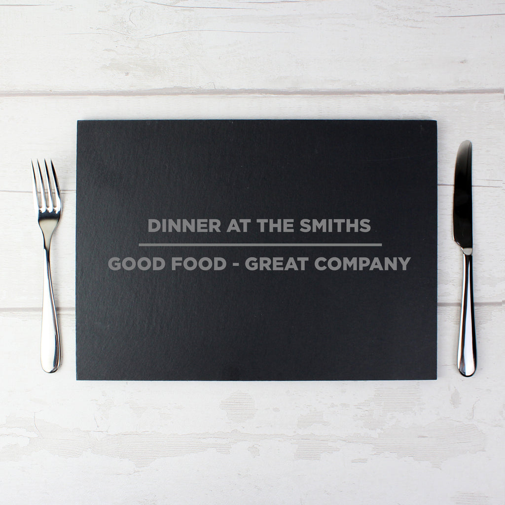 Personalised Classic Slate Rectangle Placemat | Kitchen, Baking & Dining Gifts | Inspired Creative Gifts