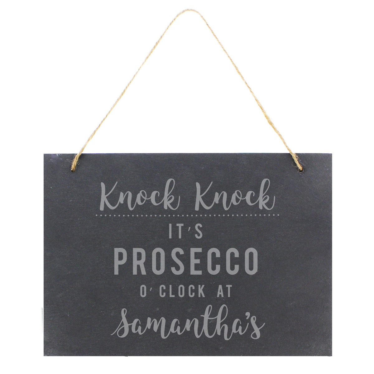 Personalised Prosecco O'Clock Large Hanging Slate Sign | Mother's Day Gift
