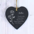 Personalised Rose Slate Heart Decoration | Hanging Decorations & Signs | Mother's Day Gift