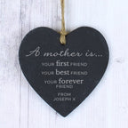 Personalised 'A Mother Is' Slate Heart Decoration | Hanging Decorations & Signs | Mother's Day Gift
