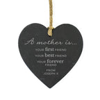 Personalised 'A Mother Is' Slate Heart Decoration | Hanging Decorations & Signs | Mother's Day Gift