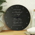 Personalised Anniversary Slate Clock | Wall Clock | Anniversary Gift