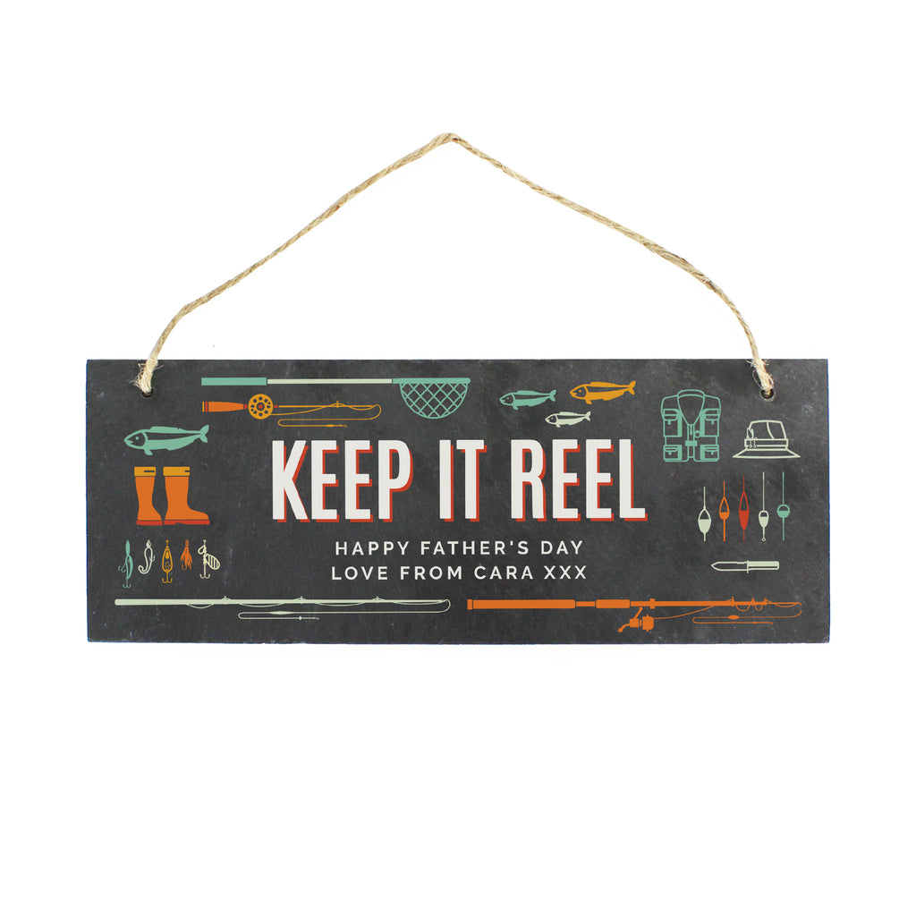 Personalised "Keep It Reel" Printed Hanging Slate Plaque | Sign | Inspired Creative Gifts