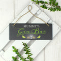 Personalised "Gin Bar" Printed Hanging Slate Plaque | Gift for Her