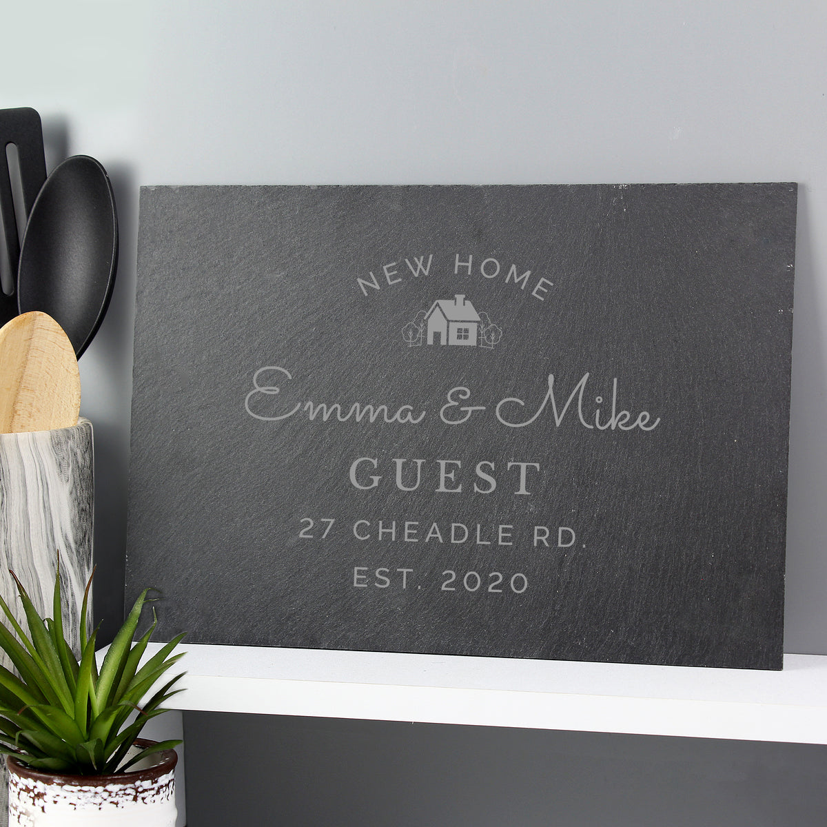 Personalised New Home Slate | Kitchen, Baking & Dining Gifts | Inspired Creative Gifts