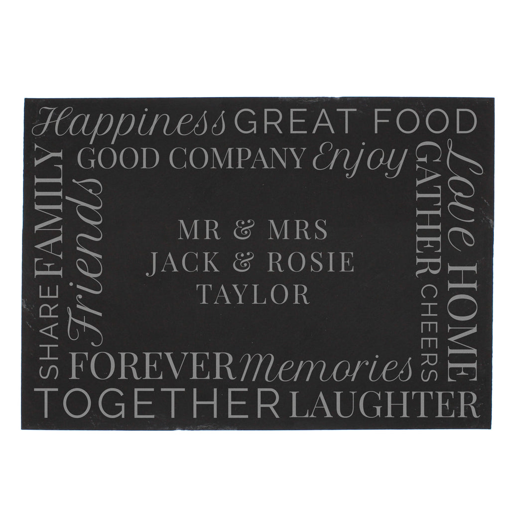 Personalised 'Together' Slate Placemat | Kitchen, Baking & Dining Gifts
